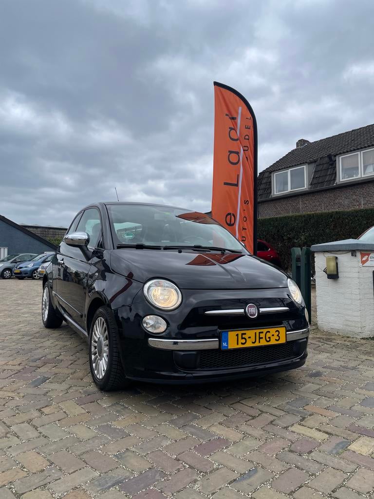 Fiat 500 1.2 C 2009 Zwart, 1242 cc, 4 cilinders, 840 kg, Zwart