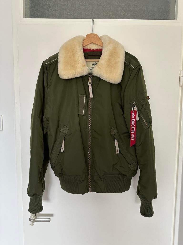Alpha Industries Injector III Bomberjack Pilotenjas MEDIUM, Kleding | Heren, Ophalen of Verzenden, Gedragen, Maat 48/50 (M), Groen