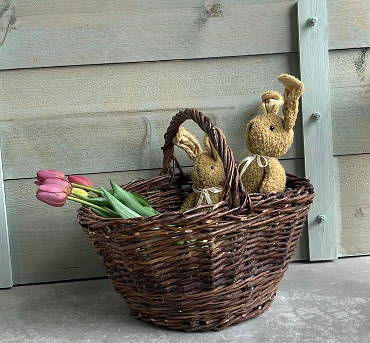 Frans brocante rieten mand, Ophalen of Verzenden