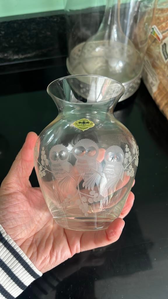 Kisslinger Rattenberg Tirol kristal glas vaas, Antiek en Kunst, Ophalen of Verzenden