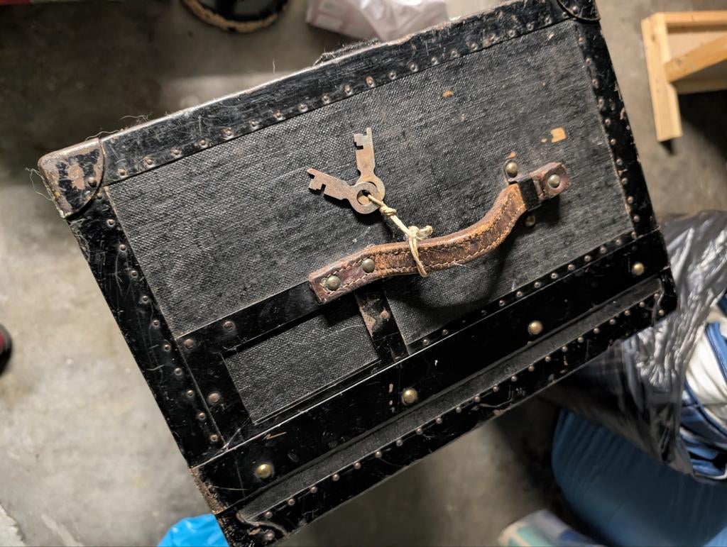 Mooie oude koffer., Ophalen, Gebruikt, Minder dan 50 cm, Minder dan 50 cm