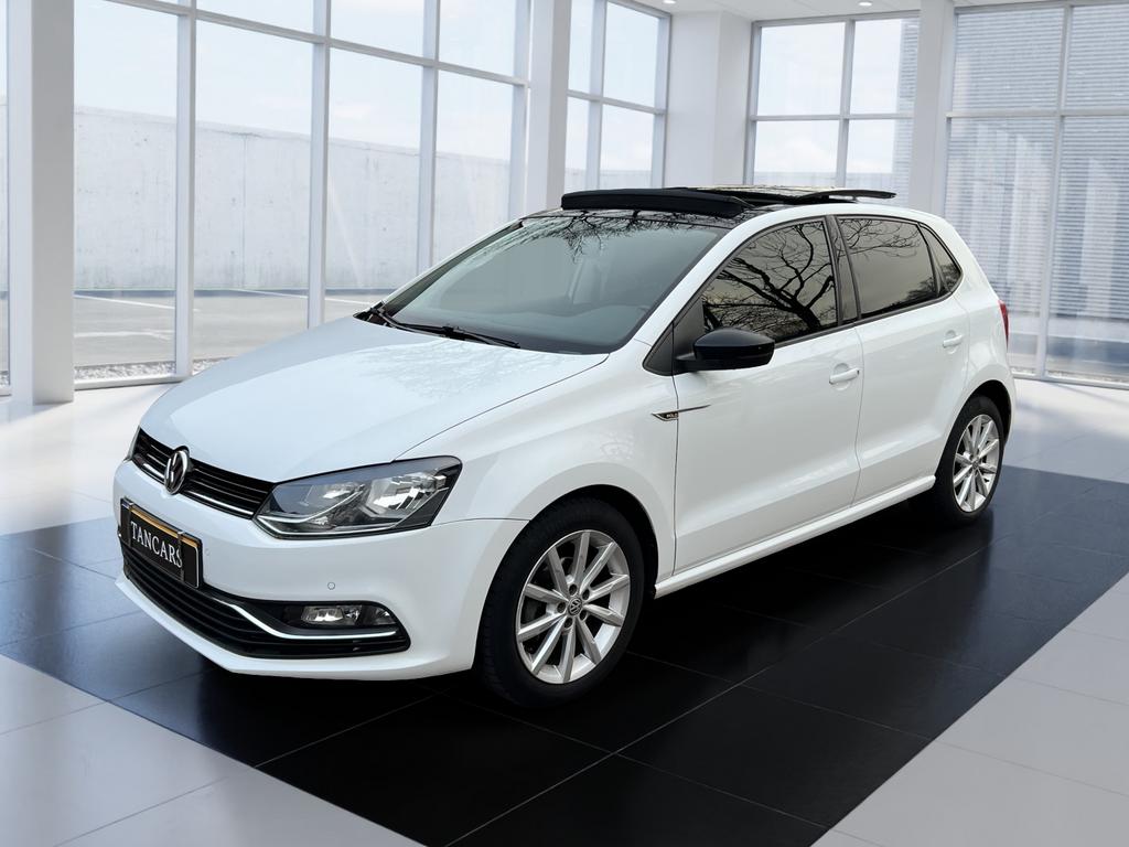 Volkswagen Polo 1.2 TSI DSG | Pano | Climatronic | Bluetooth, Auto's, Volkswagen, Stof, 40 €/maand, 4 cilinders, Wit