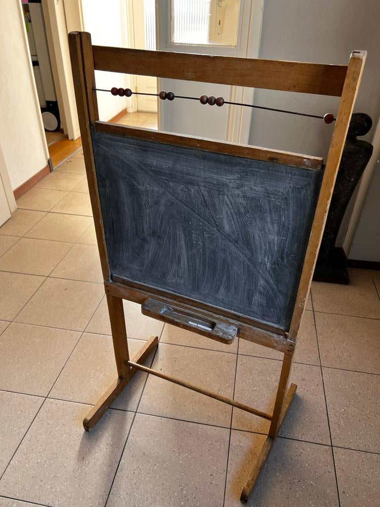Authentiek schoolbord uit de jaren '50 met matte coating, Antiek en Kunst, Ophalen, Overige thema's