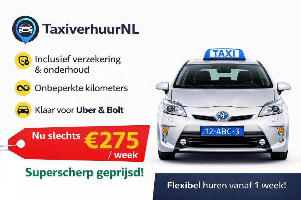 Taxi huren | pacht | Taxi huur | Taxi verhuur Toyota carplay, Personenauto