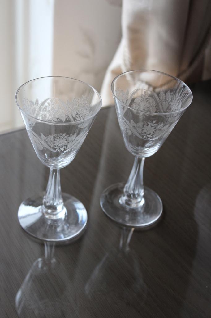 Antieke Saint Louis/Baccarat kristallen wijnglazen set van 5, Antiek en Kunst, Antiek | Glas en Kristal, Ophalen of Verzenden