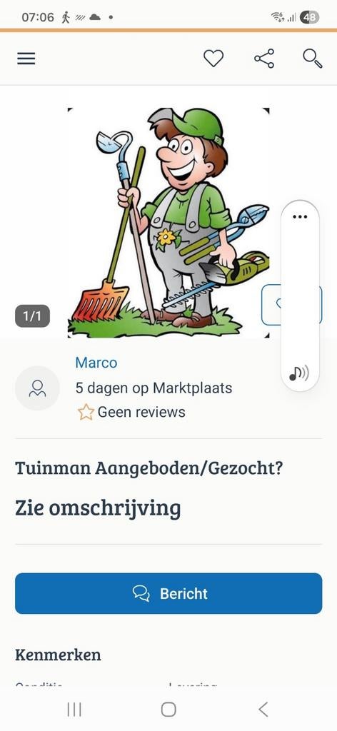 Tuinman klusjesman, Vacatures, Overige vormen