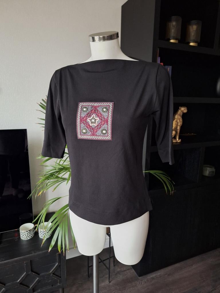 Street One shirt maat 38 40 Met applicatie, Maat 38/40 (M), Blauw, Ophalen of Verzenden, Zo goed als nieuw