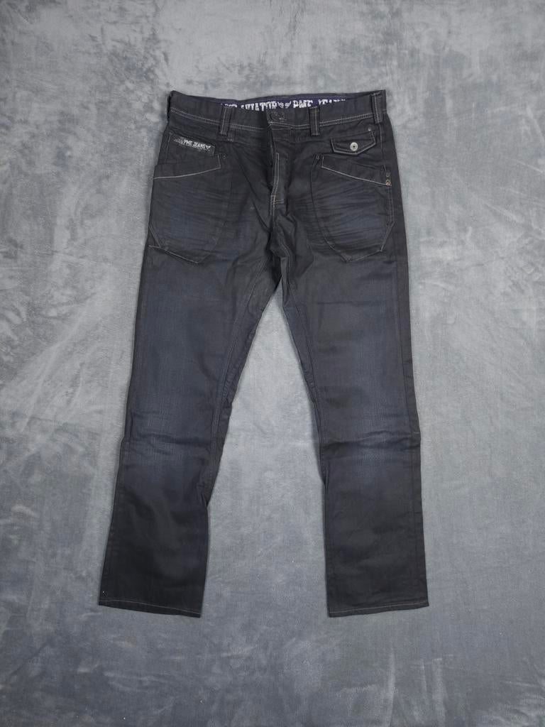 Pme Legend Broek Aviator W36 L34 Zwart Denim Jeans Pall Mall, W36 - W38 (confectie 52/54), Blauw, ., Ophalen of Verzenden