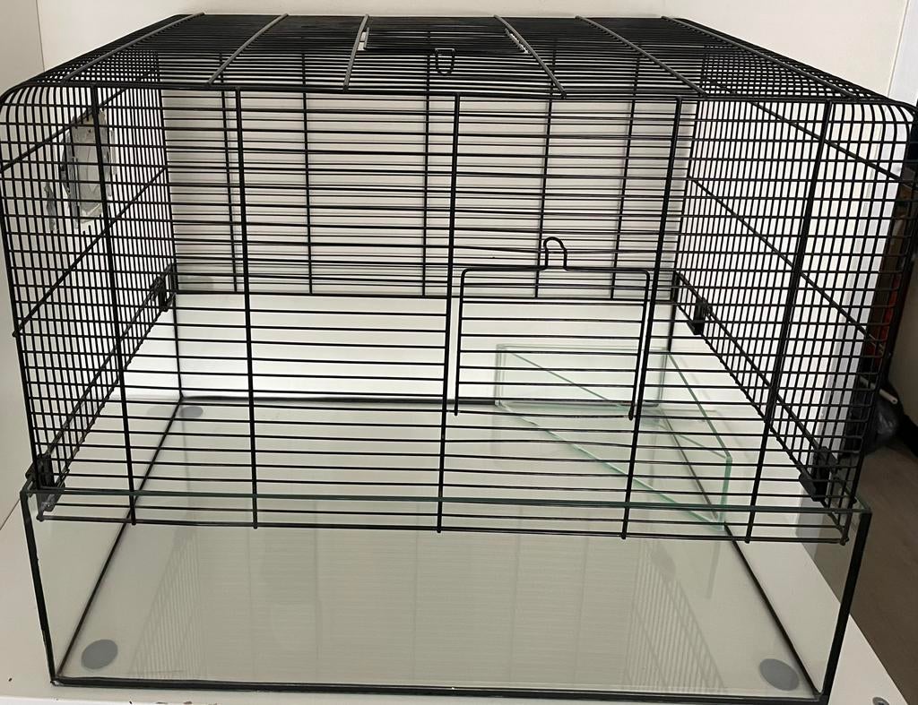 hamsterkooi glas, Kooi, Minder dan 75 cm, Zo goed als nieuw, Hamster