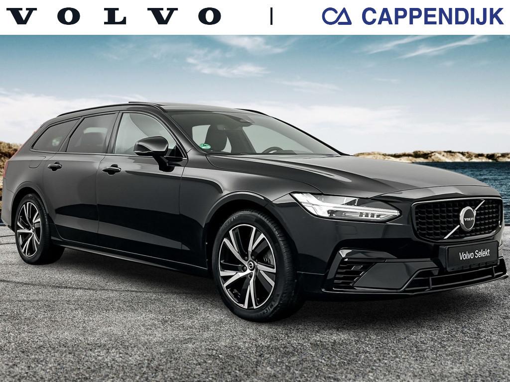 Volvo V90 T6 340PK Recharge R-Design| Panodak| Adap.Cruise|, 4 cilinders, Hybride Elektrisch/Benzine, Geïmporteerd, 2100 kg