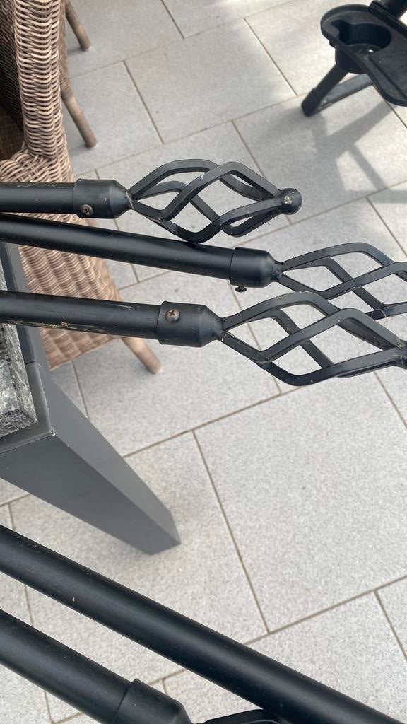 Gordijnroedes, Gebruikt, Zwart, 200 cm of meer, Verzenden