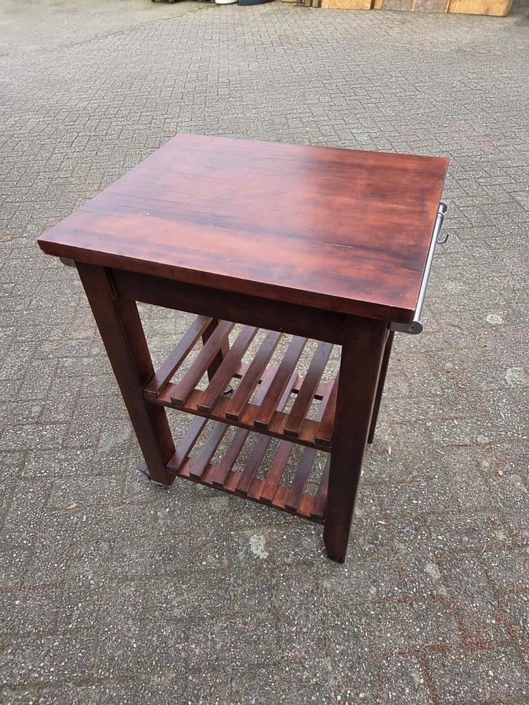 trolley masive hout, Ophalen of Verzenden