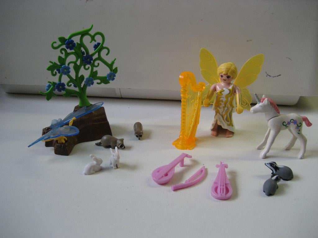 playmobil fairy met harp en bosdieren, Ophalen of Verzenden, Zo goed als nieuw