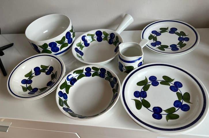 10-delig Vintage Rörstrand Irene Oven Schaal Kom Borden 70’s, Ophalen of Verzenden