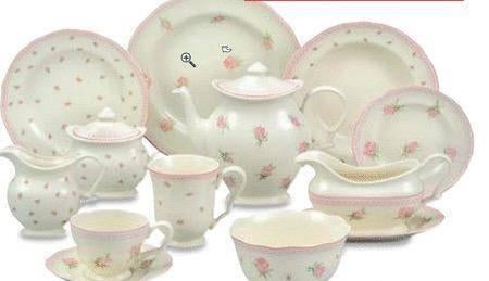 Heel veel servies Cambridge roze roosjes van Blokker, Huis en Inrichting, Ophalen of Verzenden, Zo goed als nieuw, Overige stijlen