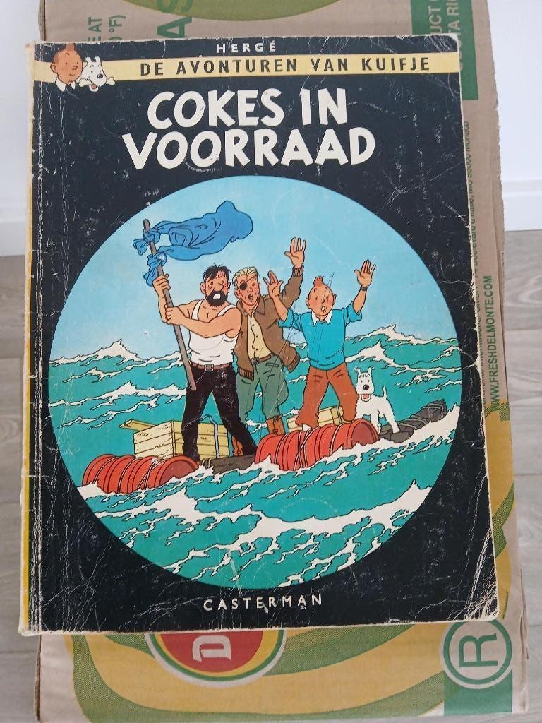 Kuifje Cokes in Voorraad 1958, Gelezen, Eén stripboek, Ophalen of Verzenden, Hergé
