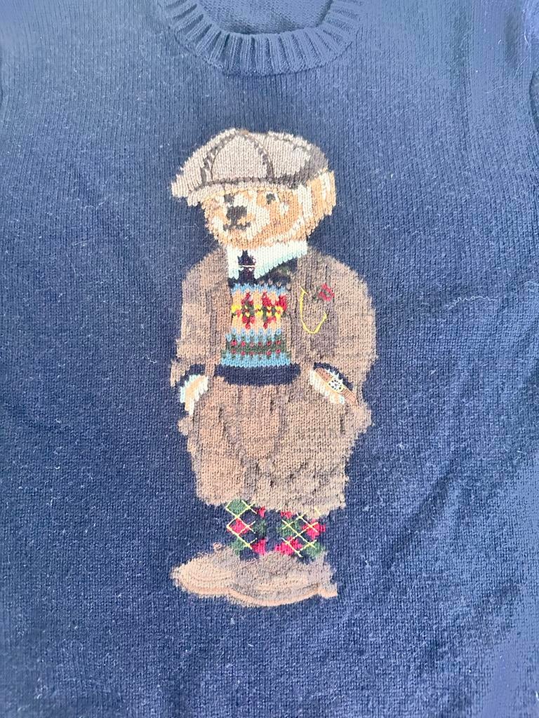 Polo Ralph Lauren Bear Trui Maat M, Ophalen of Verzenden, Zo goed als nieuw, Maat 48/50 (M), Blauw
