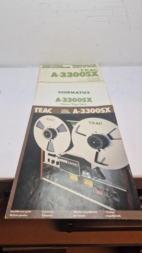 TEAC A-3300SX Stereo Tape Deck Handleidingen, Ophalen of Verzenden, Onderdeel