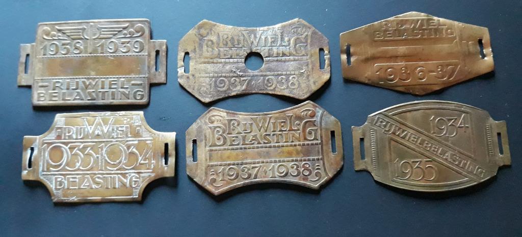 RIJWIEL BELASTING PLAATJES JAREN DERTIG, Ophalen of Verzenden, Gebruikt