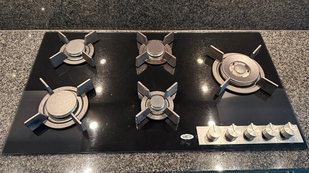 Boretti gaskookplaat nis 86cm breed ZGAN, Witgoed en Apparatuur, Kookplaten, Ophalen of Verzenden, Zo goed als nieuw, Energieklasse A of zuiniger