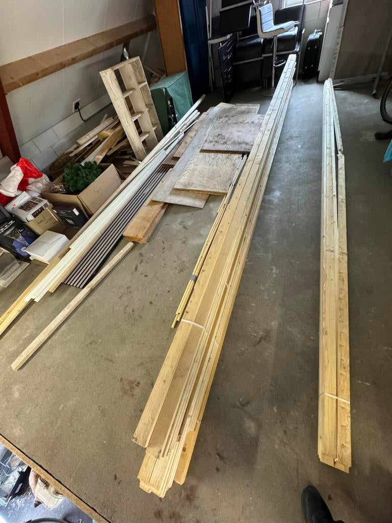 Vuren tengel latten 4,80 m, Doe-het-zelf en Verbouw, Hout en Planken, Ophalen, Gebruikt, Minder dan 25 mm, Plank