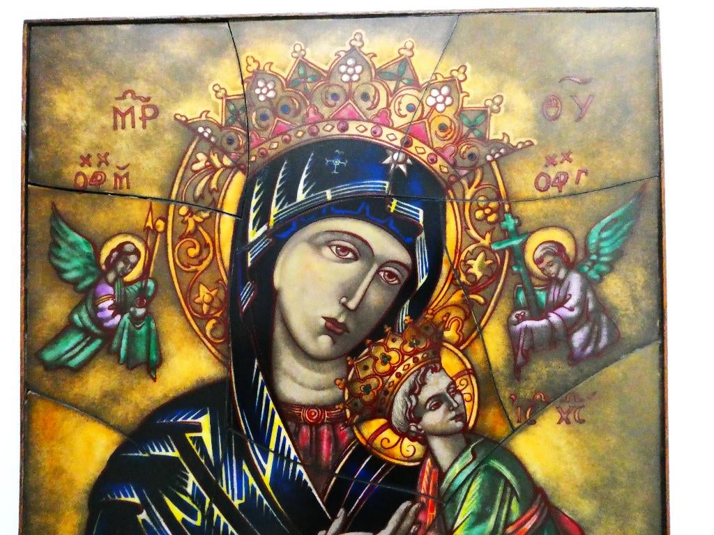 Opaline icoon Paridon Onze-Lieve-Vrouwe van Altijddurende.., Ophalen of Verzenden