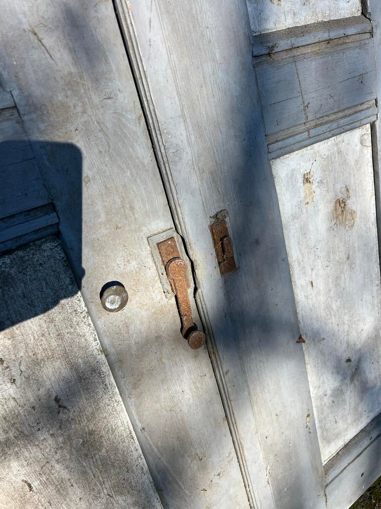 2 oude grenen houten luiken, 89x112 cm, Ophalen, Gebruikt, 80 tot 100 cm, Overige typen