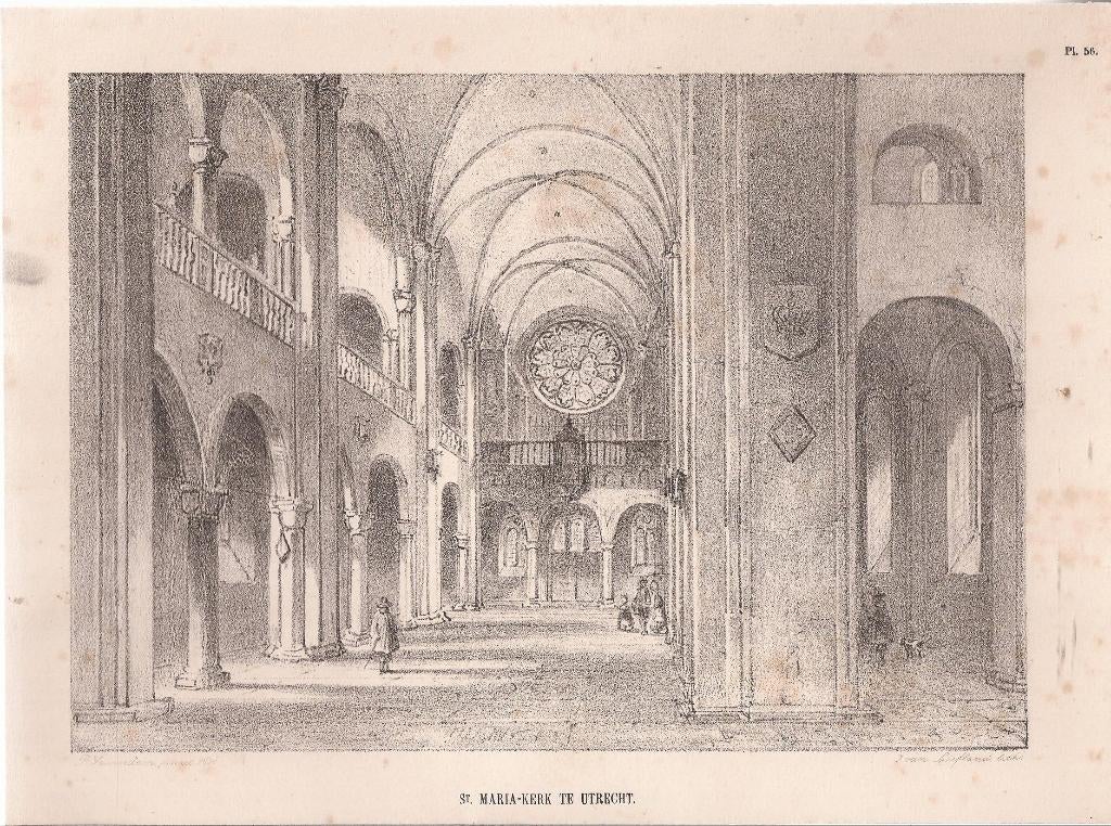 Utrecht. St. Maria-Kerk te Utrecht naar Saenredam 1636, Ophalen of Verzenden