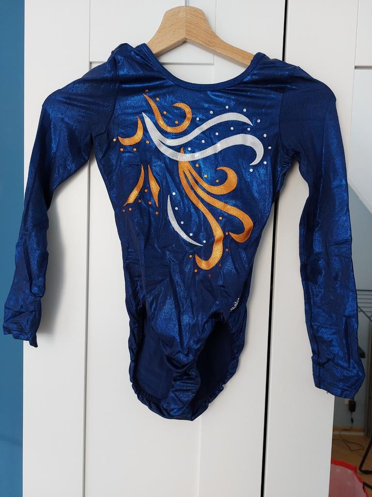 Blauw turnpakje Snowflake maat AXS, Ophalen of Verzenden, Gebruikt, Turnpak(je)