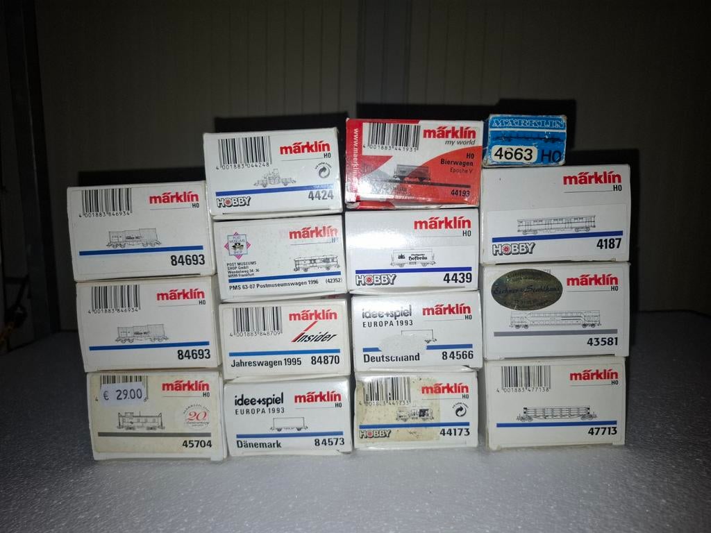 Div lege marklin wagon doosjes, Wisselstroom, Gebruikt, Wagon, Ophalen of Verzenden