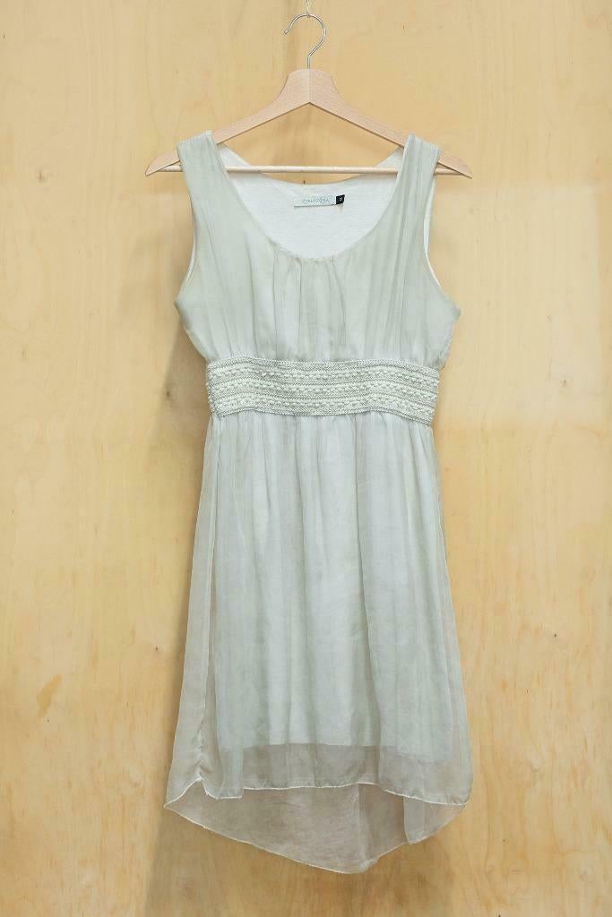 Perla Nera mooie tuniek met zijde grijs hippie ibiza M 38, Kleding | Dames, Blouses en Tunieken, Ophalen of Verzenden, Zo goed als nieuw