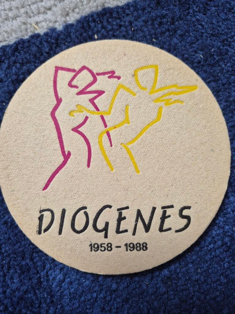 Vintage Amstel Diogenes bierviltje 1958-1988, Verzamelen, Ophalen of Verzenden