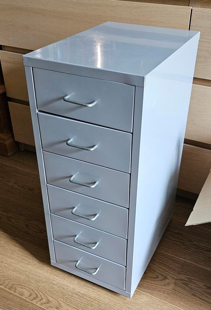 IJzer, grijs, ladekast met 6 lades, prima staat, Ophalen, Minder dan 50 cm, 5 laden of meer, 100 tot 150 cm