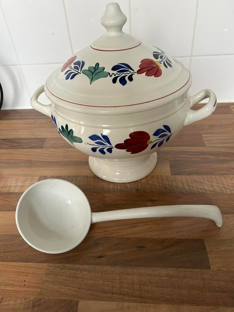 Boerenbond soepterrine met opscheplepel, Ophalen of Verzenden