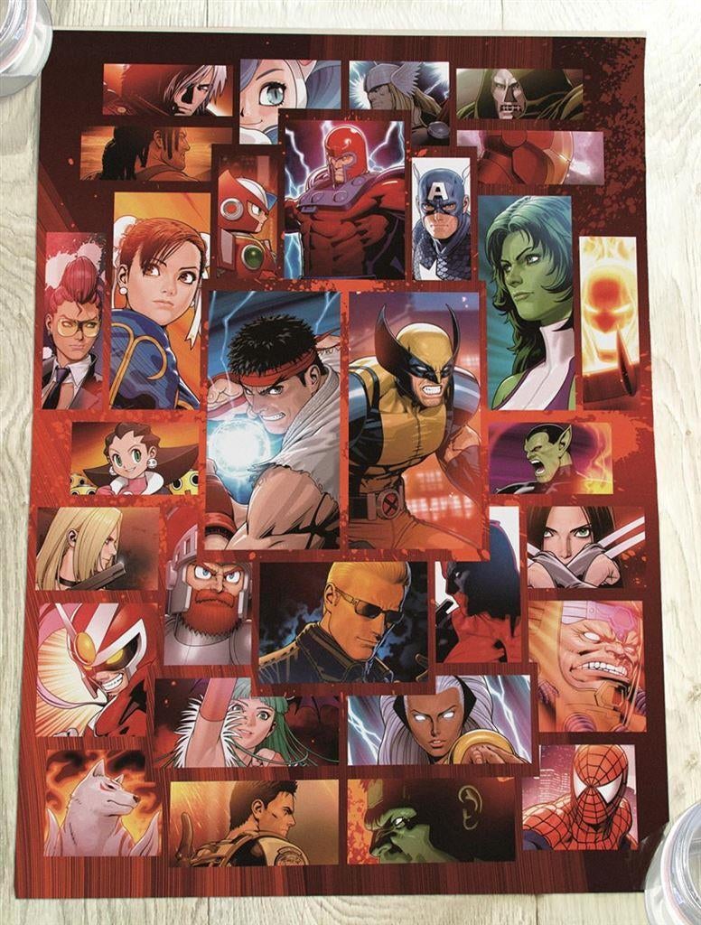 Grote Marvel vs Capcom Retro videogame Poster, Ophalen of Verzenden, Nieuw, A1 t/m A3, Film en Tv