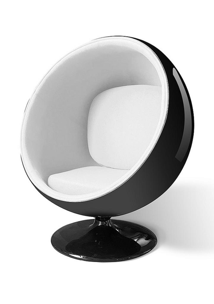 OHNO Egg Pod Lounge Stoel - Zwart, Wit, Niet ingevuld, Zwart, Niet ingevuld, Nieuw