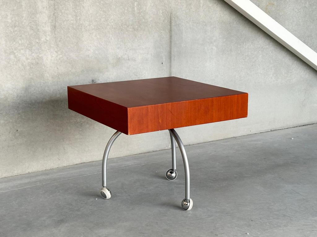 Vintage sidetable, 50 tot 100 cm, Ophalen of Verzenden, Glas, 25 tot 50 cm