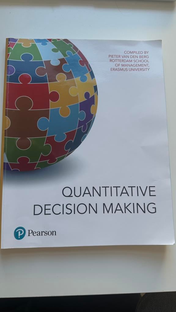 Book “Quantitive Decision Making” for IBA-1, Ophalen of Verzenden, Zo goed als nieuw