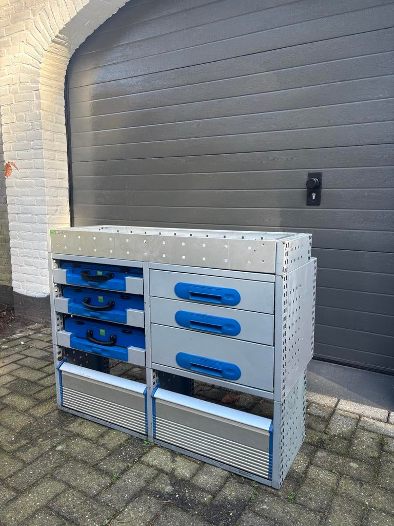 Bott bedrijfswagen inbouwkast met lades en koffers, Ophalen, Gebruikt, Universele onderdelen