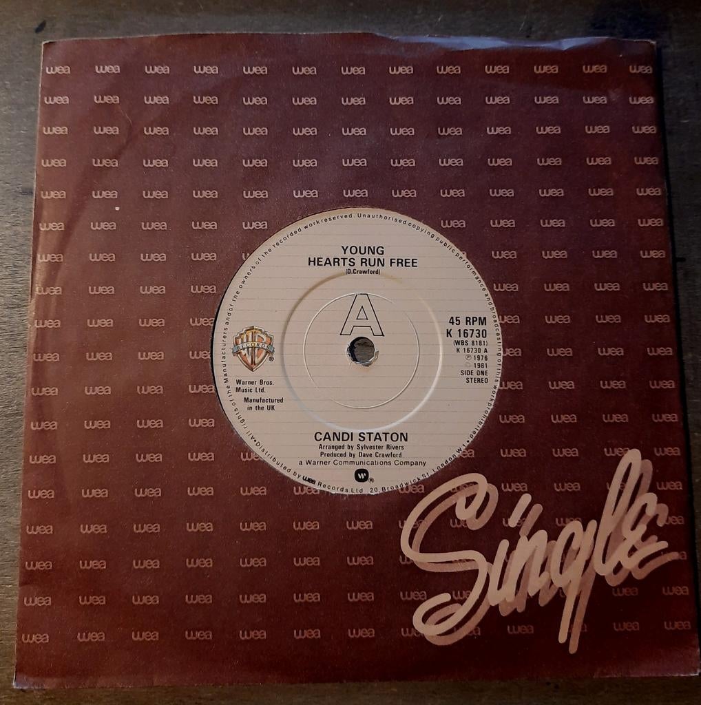 Candi Staton - Young Hearts Run Free, Cd's en Dvd's, Vinyl Singles, Zo goed als nieuw, Pop, Ophalen of Verzenden