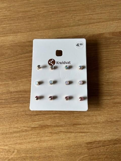 J25-Kruidvat kaartje oorbellen, Ophalen of Verzenden, Nieuw, Overige materialen