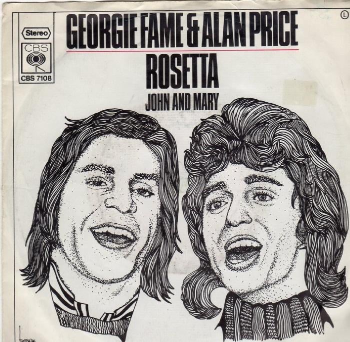 Georgie Fame & Alan Price ‎– Rosetta (1971), Gebruikt, 7 inch, Single, Ophalen of Verzenden