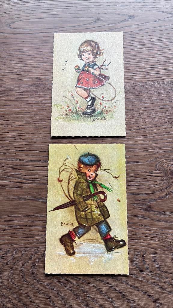 2 BONNIE kasrten. Touwtje springen en in de storm lopen, Ophalen of Verzenden