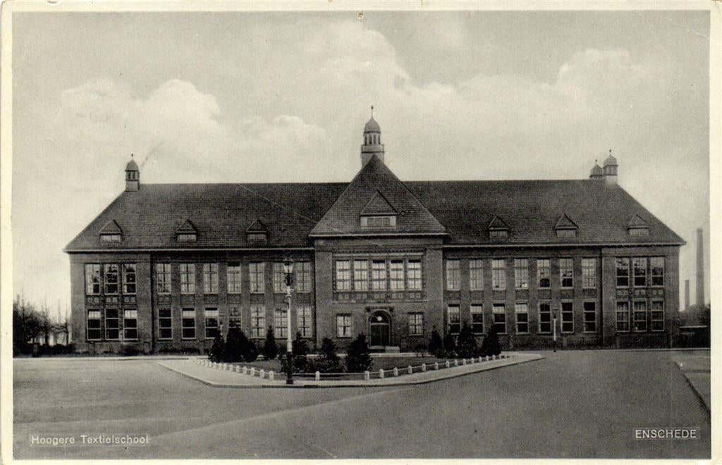 Hoogere Textielschool - Enschede - 1930 gelopen, Verzamelen, Verzenden, Voor 1920, Gelopen, Overijssel