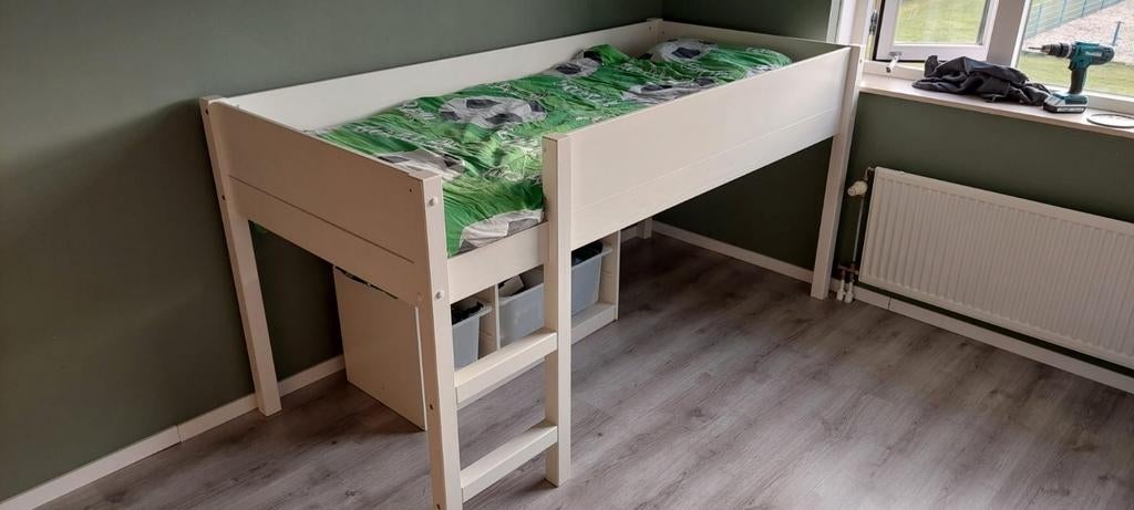 Halfhoog slaper, kinderbed, bed met trap, Ophalen, Gebruikt, Halfhoogslaper