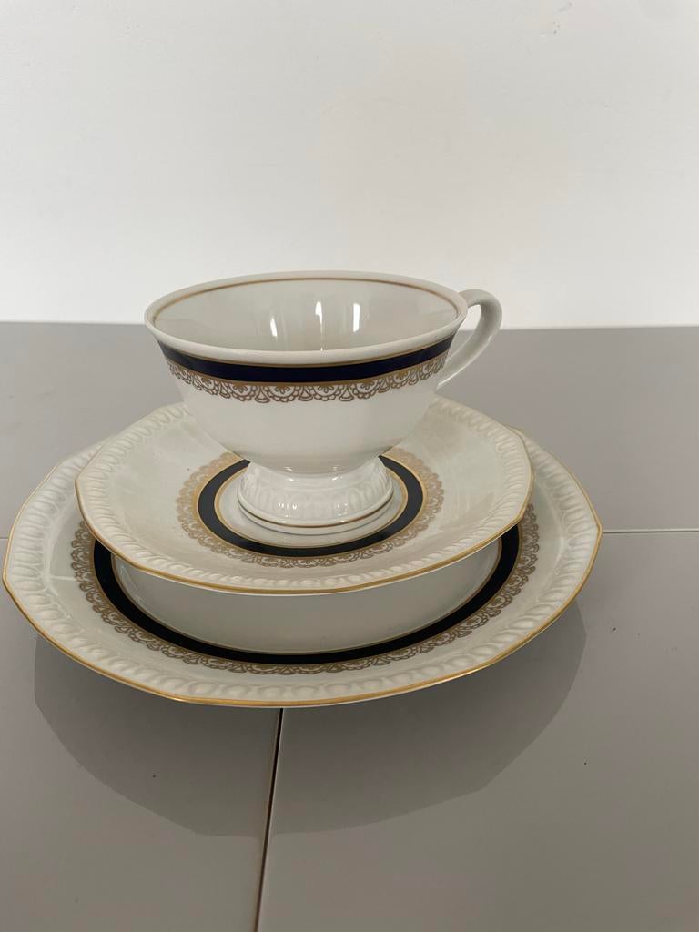 Weimar Porselein - drie delige set- déjeuner, Ophalen of Verzenden