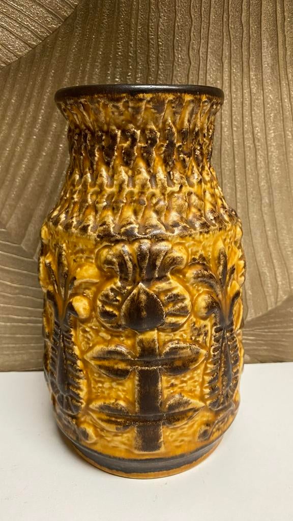 Vintage Bay Keramik Vaas - Inca Decor, W. Germany 959-17, Overige materialen, Overige kleuren, Ophalen of Verzenden, Zo goed als nieuw