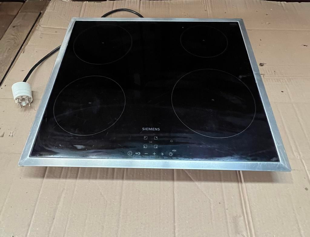 Siemens kookplaat krachtstroom gebruikt inductie zie foto’s., Ophalen, Gebruikt, 4 kookzones, Inbouw