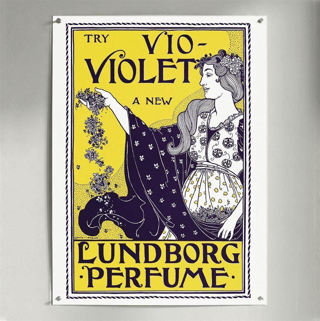 Louis Rhead Lundborg Parfum giclee kunst poster, Ophalen of Verzenden