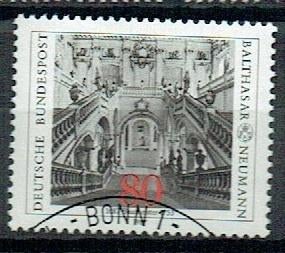 Duitsland 1987 Herdenking Balthasar Neumann kerk, Verzenden, Gestempeld, Plaats of Gebouw